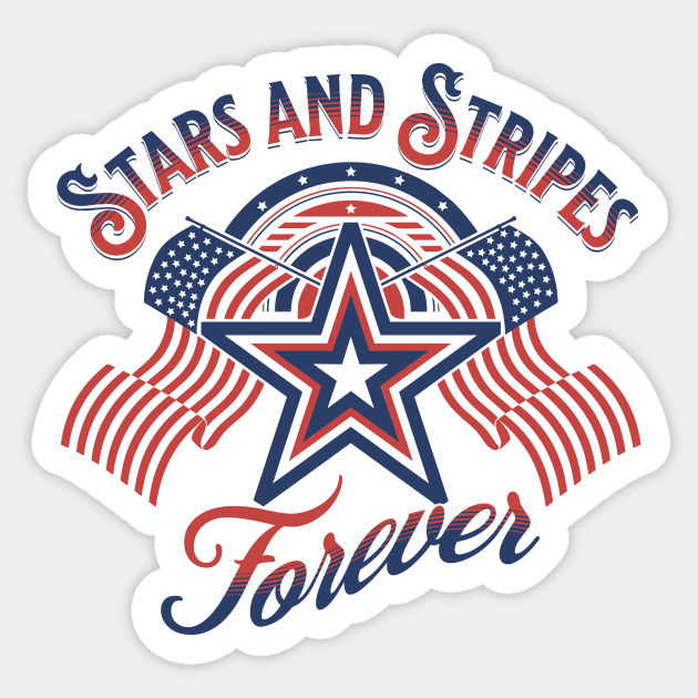 Stars And Stripes Forever Sticker by The WYLD Tribe